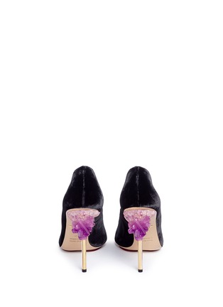 Back View - Click To Enlarge - CHARLOTTE OLYMPIA - 'Cosmic Bacall' velvet pumps