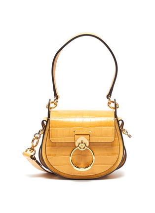 Main View - Click To Enlarge - CHLOÉ - 'Tess' croc-embossed leather shoulder bag