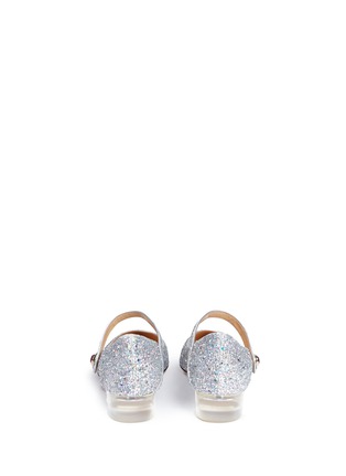 Back View - Click To Enlarge - CHARLOTTE OLYMPIA - 'Uma' Perspex heel glitter Mary Jane flats
