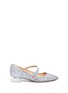 Main View - Click To Enlarge - CHARLOTTE OLYMPIA - 'Uma' Perspex heel glitter Mary Jane flats