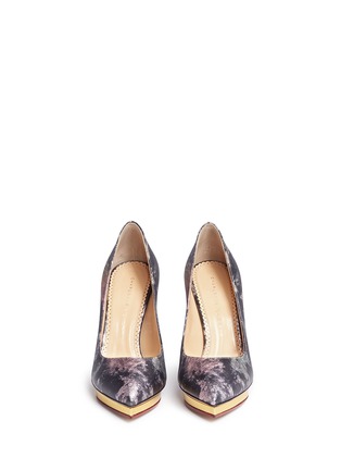 Front View - Click To Enlarge - CHARLOTTE OLYMPIA - 'Debbie' kaleidoscope galaxy print leather platform pumps