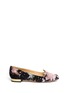 Main View - Click To Enlarge - CHARLOTTE OLYMPIA - 'Kitty' crystal embellished galaxy print velvet flats