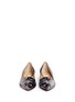 Front View - Click To Enlarge - CHARLOTTE OLYMPIA - 'Mid-Century Kitty' Swarovski crystal velvet flats