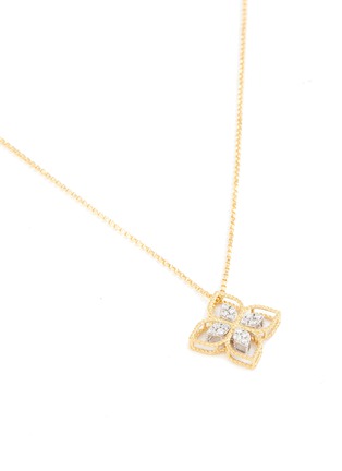 Detail View - Click To Enlarge - ROBERTO COIN - 'Princess Flower' diamond 18k yellow gold necklace