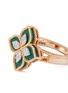 Detail View - Click To Enlarge - ROBERTO COIN - 'Princess Flower' diamond malachite 18k rose gold ring