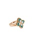 Main View - Click To Enlarge - ROBERTO COIN - 'Princess Flower' diamond malachite 18k rose gold ring
