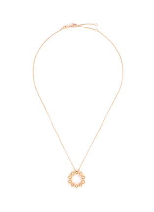 Main View - Click To Enlarge - ROBERTO COIN - 'Roman Borocco' diamond 18k rose gold necklace