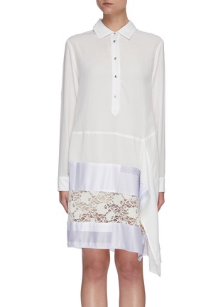 Main View - Click To Enlarge - KOCHE - Lace panelled mini dress