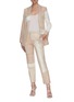 Figure View - Click To Enlarge - KOCHE - Lace patchwork single breasted blazer