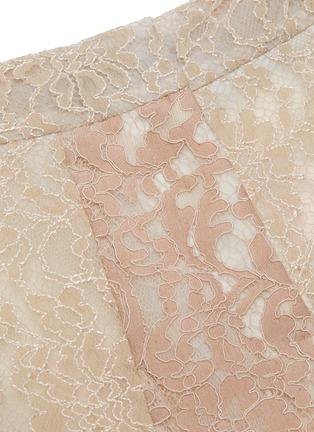 Detail View - Click To Enlarge - KOCHE - Lace patchwork crop tailored pants