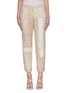 Main View - Click To Enlarge - KOCHE - Lace patchwork crop tailored pants