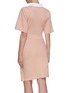 Back View - Click To Enlarge - KOCHE - Polo neck slant ruched mini dress