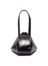 Main View - Click To Enlarge - RODO - Mini patent snakeskin leather dome bag