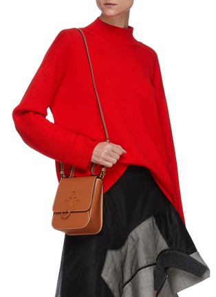 Front View - Click To Enlarge - JW ANDERSON - Anchor clasp leather top handle bag