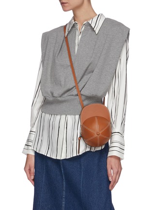 Figure View - Click To Enlarge - JW ANDERSON - Midi cap crossbody leather bag