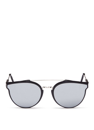 Main View - Click To Enlarge - SUPER - 'Giaguaro' metal bridge mirror sunglasses