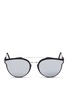 Main View - Click To Enlarge - SUPER - 'Giaguaro' metal bridge mirror sunglasses