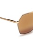 Detail View - Click To Enlarge - - - Metal temple hexagon aviator sunglasses