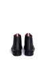 Back View - Click To Enlarge - THOM BROWNE  - Pebble leather commando boots