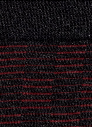 Detail View - Click To Enlarge - FALKE - 'Sensitive' knit check crew socks