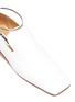 Detail View - Click To Enlarge - JIL SANDER - METAL ANKLE RING LEATHER BALLERINA FLATS