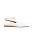 Main View - Click To Enlarge - JIL SANDER - METAL ANKLE RING LEATHER BALLERINA FLATS