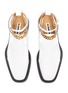 Detail View - Click To Enlarge - JIL SANDER - Metal ankle ring chain element leather loafers