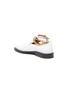  - JIL SANDER - Metal ankle ring chain element leather loafers
