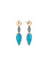 Main View - Click To Enlarge - JOHN HARDY - 'Classic Chain' turquoise 18k gold sterling silver sugarloaf drop earrings