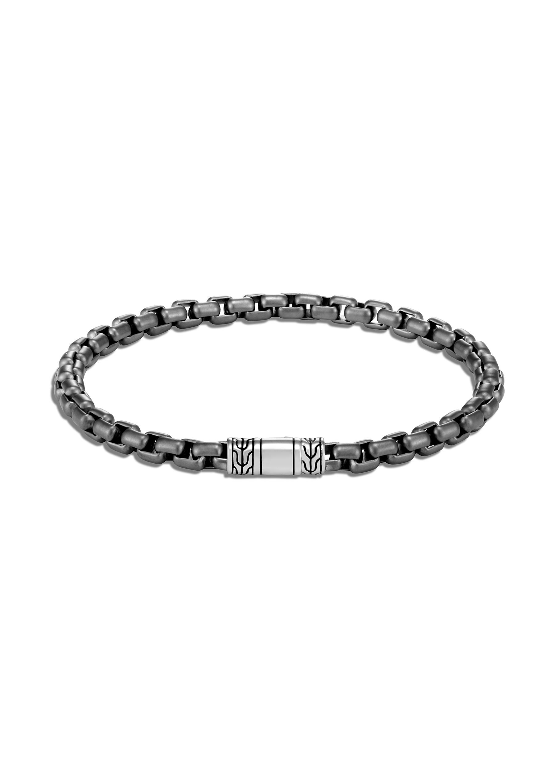 John Hardy Sterling Silver With Black Rhodium Classic Chain Bracelet
