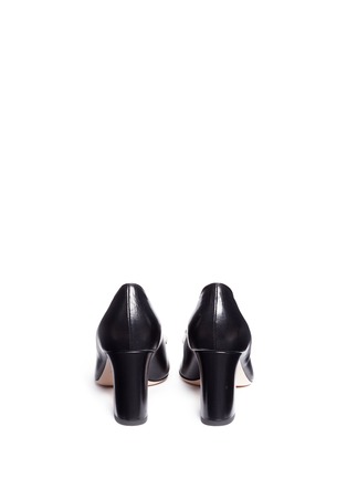 Back View - Click To Enlarge - GUCCI - GG pearl stud scalloped leather pumps
