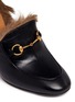 Detail View - Click To Enlarge - GUCCI - 'Princetown' kangaroo fur leather loafer mules