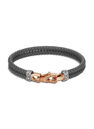 Main View - Click To Enlarge - JOHN HARDY - 'Asli Classic Chain' sterling silver bronze leather double bracelet