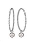 Detail View - Click To Enlarge - JOHN HARDY - Classic Chain' Tahitian pearl sterling silver hoop earrings