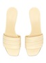 Detail View - Click To Enlarge - NEOUS - Sham pleated leather square toe heeled mule sandals