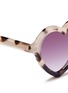 Detail View - Click To Enlarge - SONS + DAUGHTERS - 'Lola' kids tortoiseshell heart acetate sunglasses