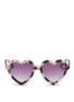 Main View - Click To Enlarge - SONS + DAUGHTERS - 'Lola' kids tortoiseshell heart acetate sunglasses