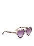 Figure View - Click To Enlarge - SONS + DAUGHTERS - 'Lola' kids tortoiseshell heart acetate sunglasses