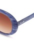 Detail View - Click To Enlarge - SONS + DAUGHTERS - 'Jackie' kids stripe acetate round sunglasses