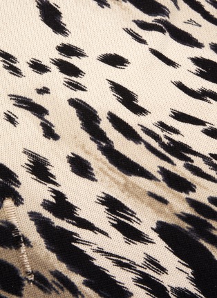  - R13 - Cheetah print frayed hem oversized cotton sweater