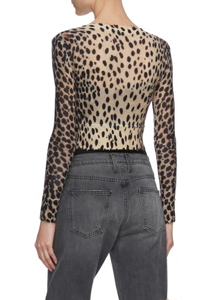 Back View - Click To Enlarge - R13 - Cheetah print crop cashmere cardigan