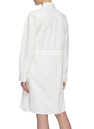 Back View - Click To Enlarge - R13 - Belted oversized button up shirt dress