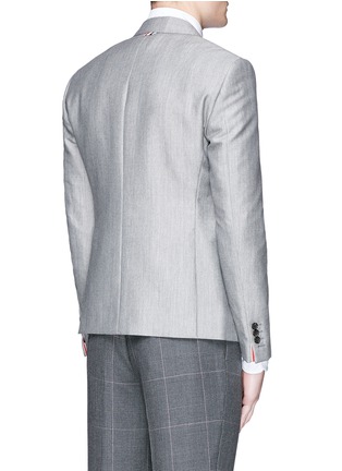 Back View - Click To Enlarge - THOM BROWNE  - Wool-Mohair blend blazer