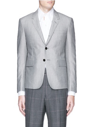 Main View - Click To Enlarge - THOM BROWNE  - Wool-Mohair blend blazer