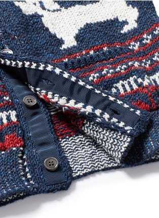 Detail View - Click To Enlarge - THOM BROWNE  - 'Hector' wool-Mohair Fair Isle cardigan