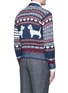 Back View - Click To Enlarge - THOM BROWNE  - 'Hector' wool-Mohair Fair Isle cardigan