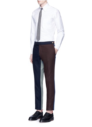 Figure View - Click To Enlarge - THOM BROWNE  - Fun Mix' patchwork wool pants