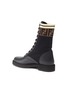  - FENDI - Knit leather panel combat boots