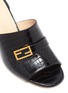 Detail View - Click To Enlarge - FENDI - Croc embossed patent leather mules