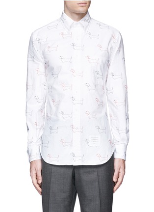 Main View - Click To Enlarge - THOM BROWNE  - Hector' embroidery cotton Oxford shirt
